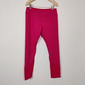 Kyodan Women's Pink Striped Leggings Size Large Gorpcore Athletic Activewear